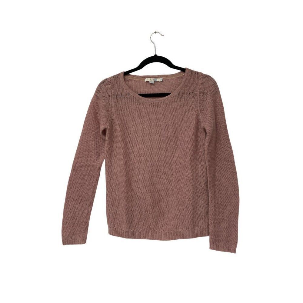 Boden Womens Pullover Sweater UK 8 US 4 Dusty Pink Wool Mohair Blend Long Sleeve